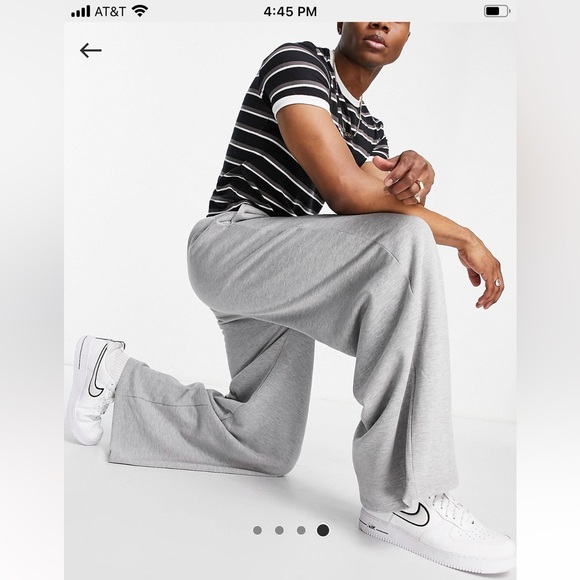 ASOS Design voluminous Leg 2 Green & grey Large pants - Picture 4 of 9